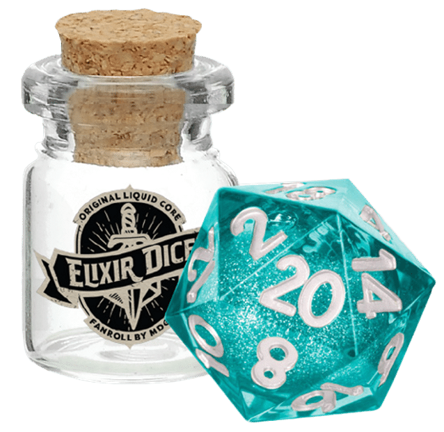 Elixir Dice Mana Extract Liquid Core Sharp Edge Resin D20 image 0